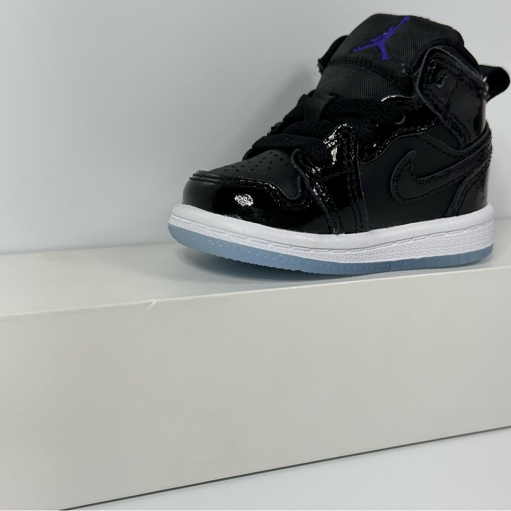 NIKE 1 MID SE TD SPACE JAM INFANTS BABY TODDLER SHOES SIZE 2C ICY BLUE SOLE NEW - Picture 6 of 10
